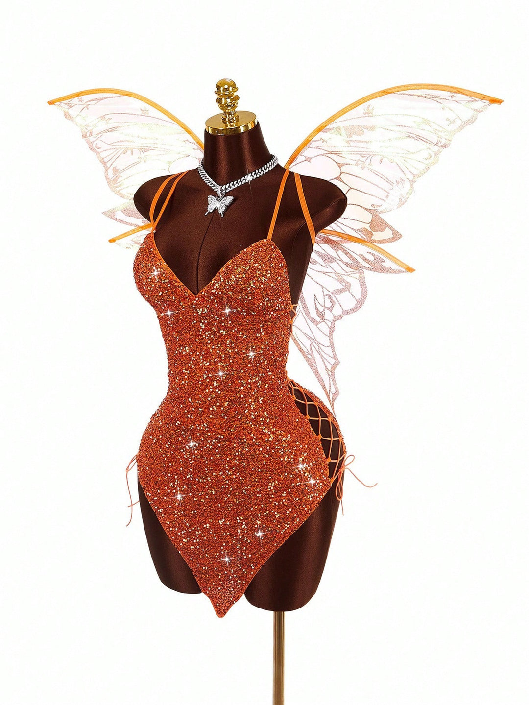 Rochie mini SHEIN, portocaliu