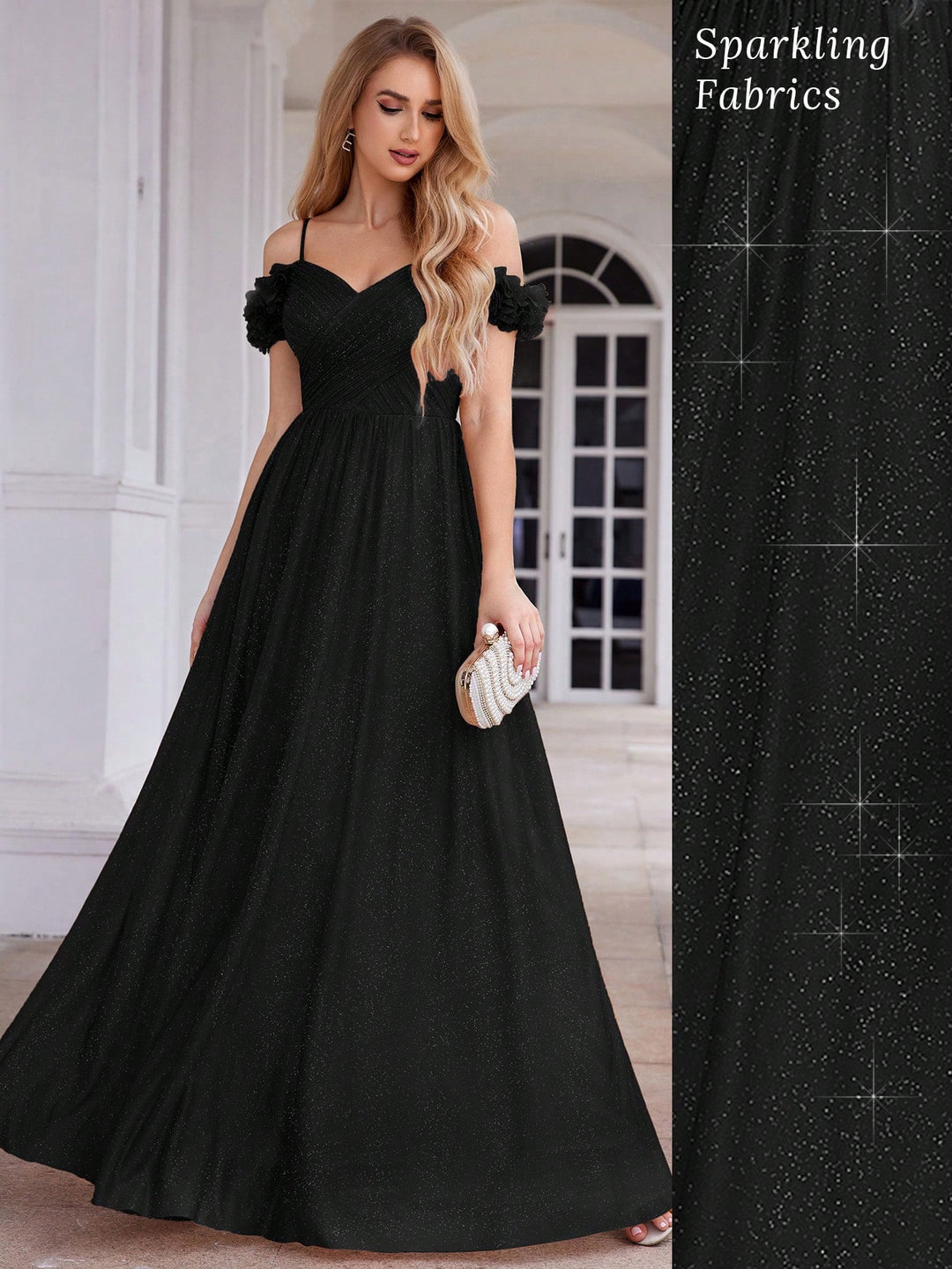 SHEIN maxi dress, black