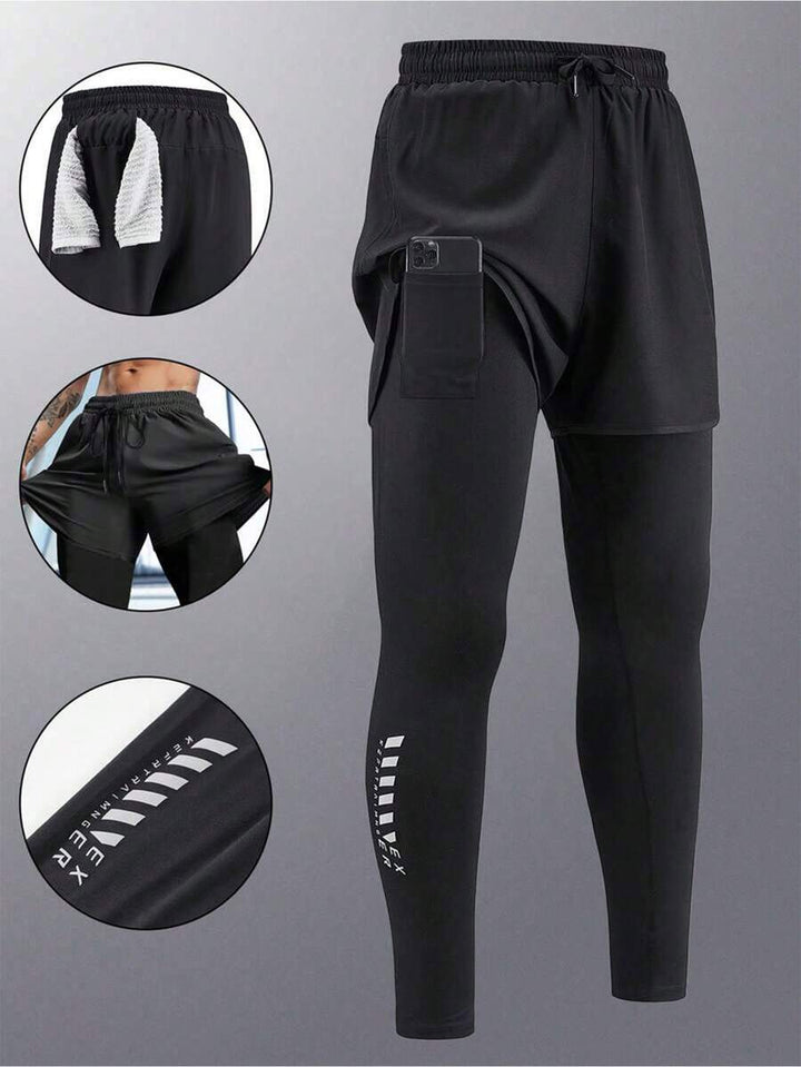 Leggings 2 în 1 SHEIN, fekete