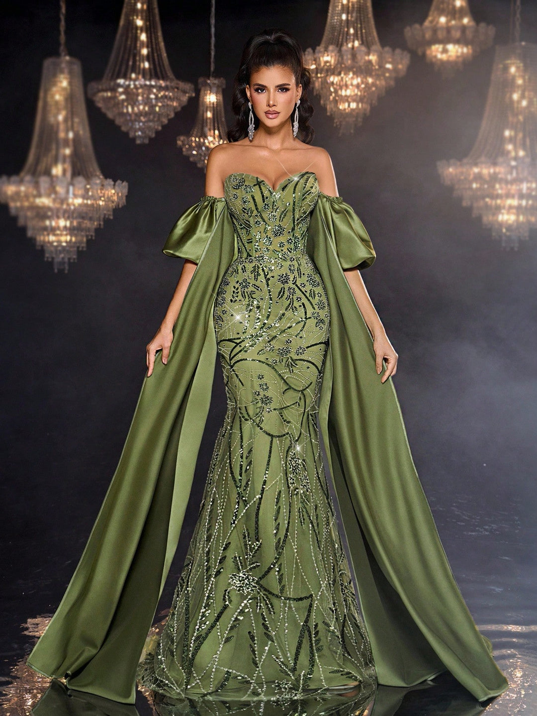 Rochie SHEIN, kaki