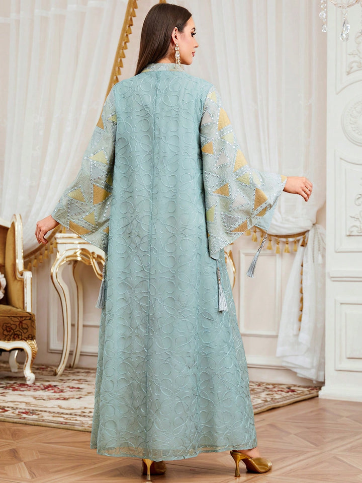 Set caftan și jalabiya SHEIN, verde