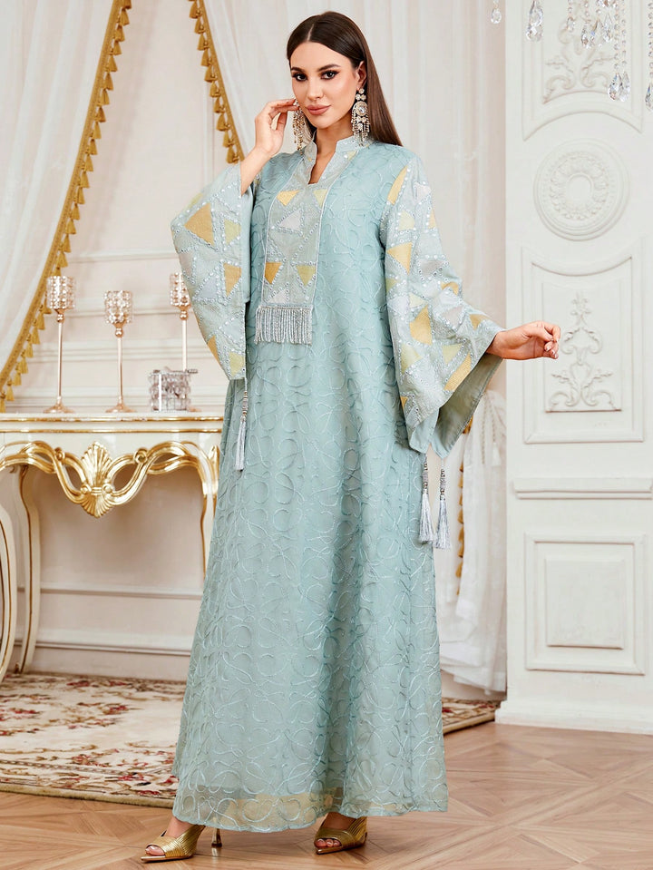 Set caftan și jalabiya SHEIN, verde