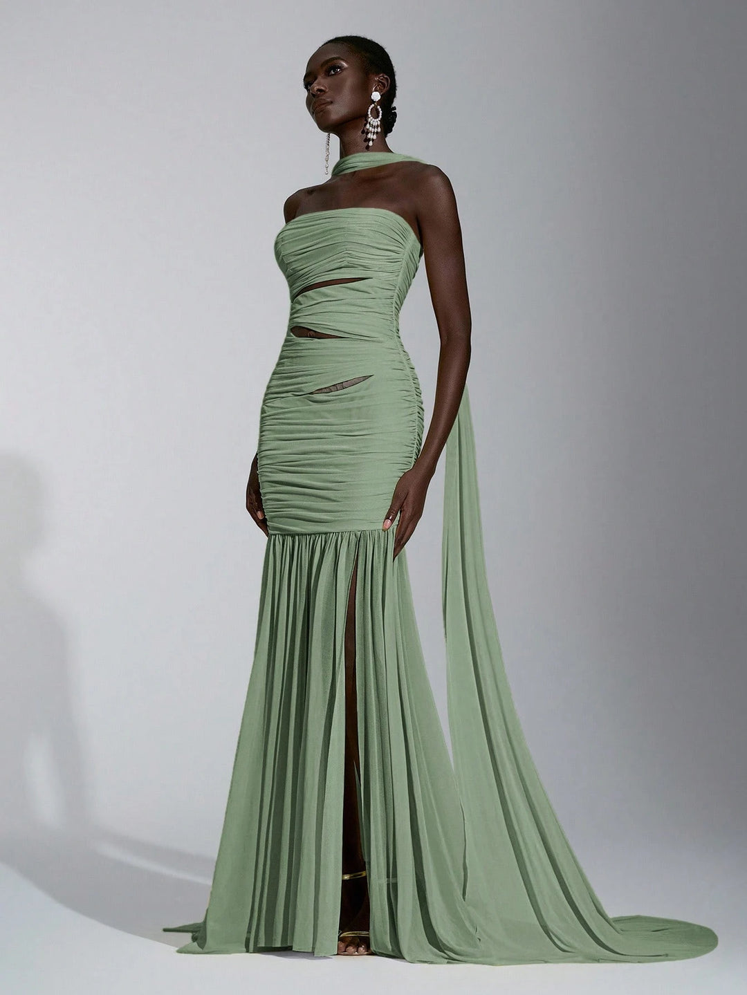 Rochie de ocazie SHEIN, verde