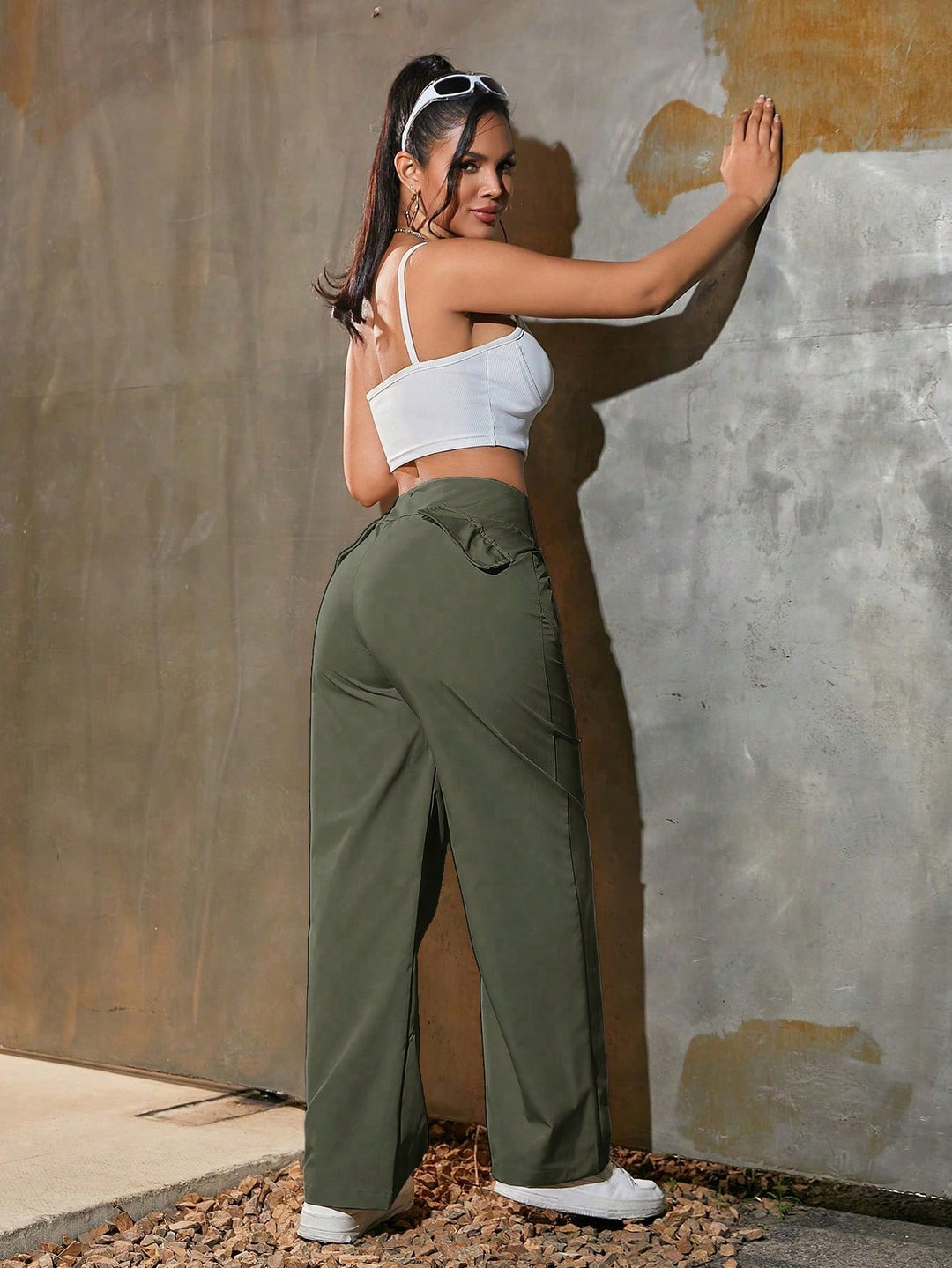 Pantaloni SHEIN, kaki
