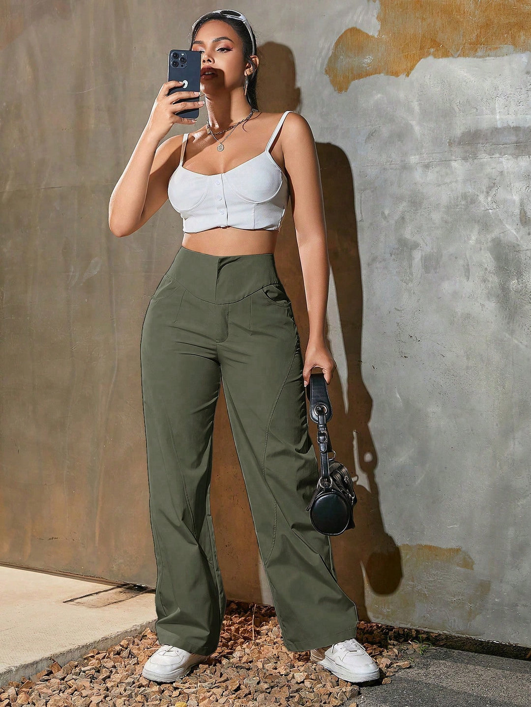 Pantaloni SHEIN, kaki