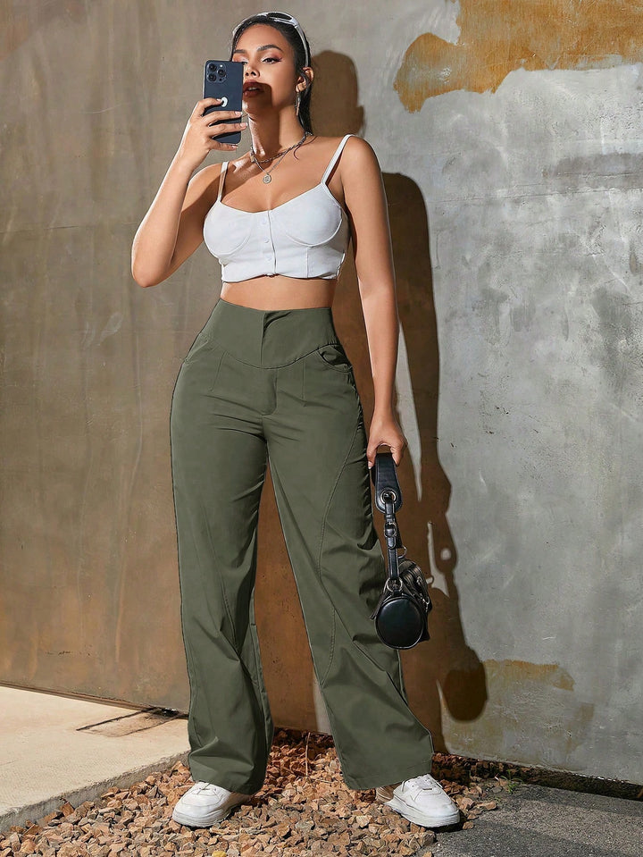 Pantaloni SHEIN, kaki