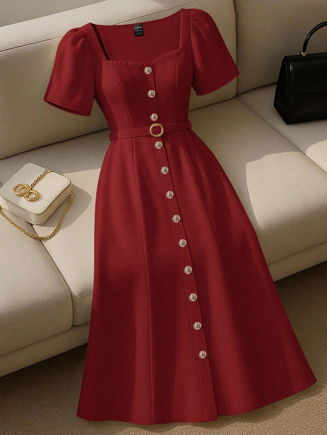 Rochie midi SHEIN, roșu