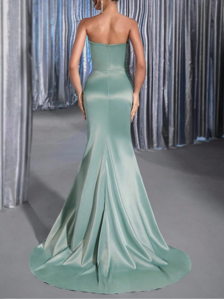 Shein evening dress, green