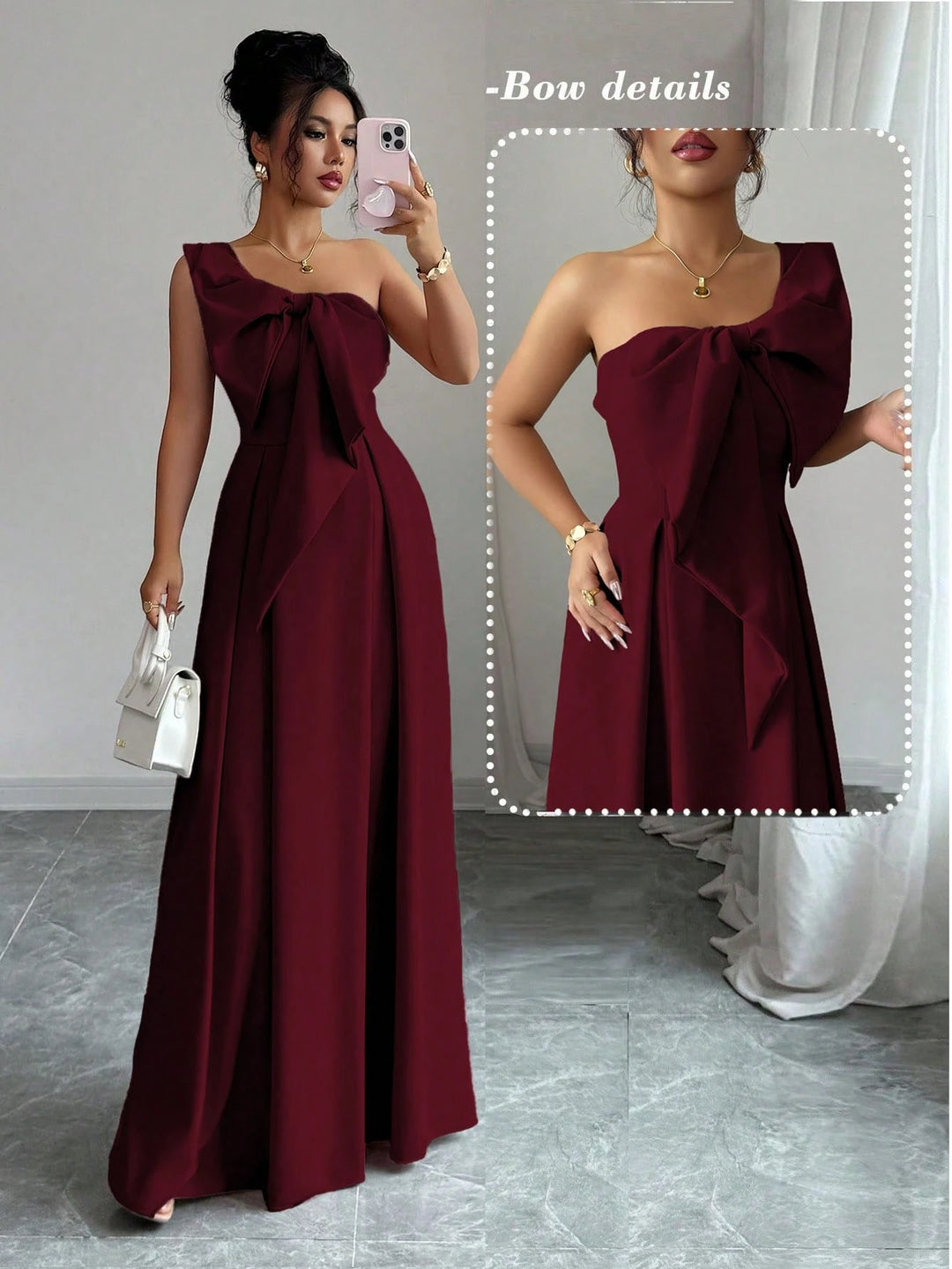 Rochie maxi SHEIN, vișiniu