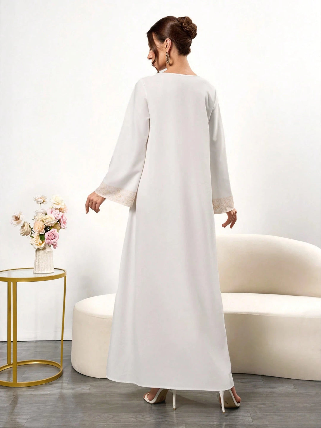 Rochie maxi SHEIN, alb