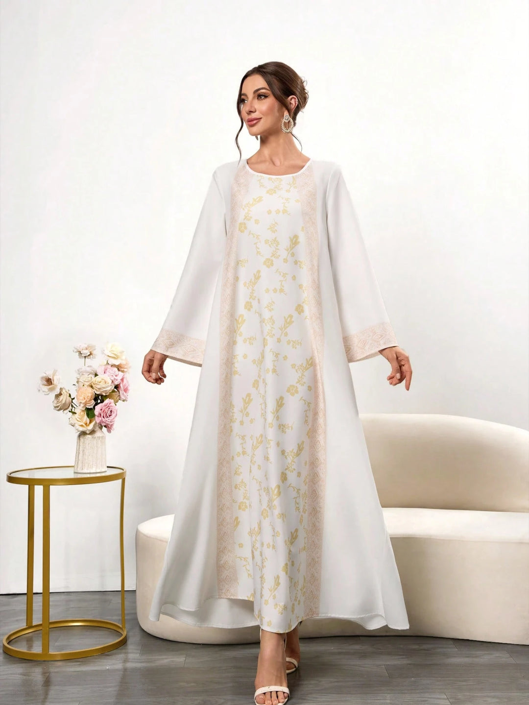 Rochie maxi SHEIN, alb