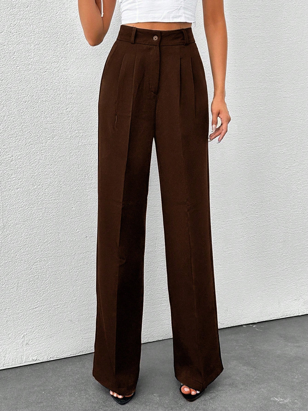 Pantaloni SHEIN, maro