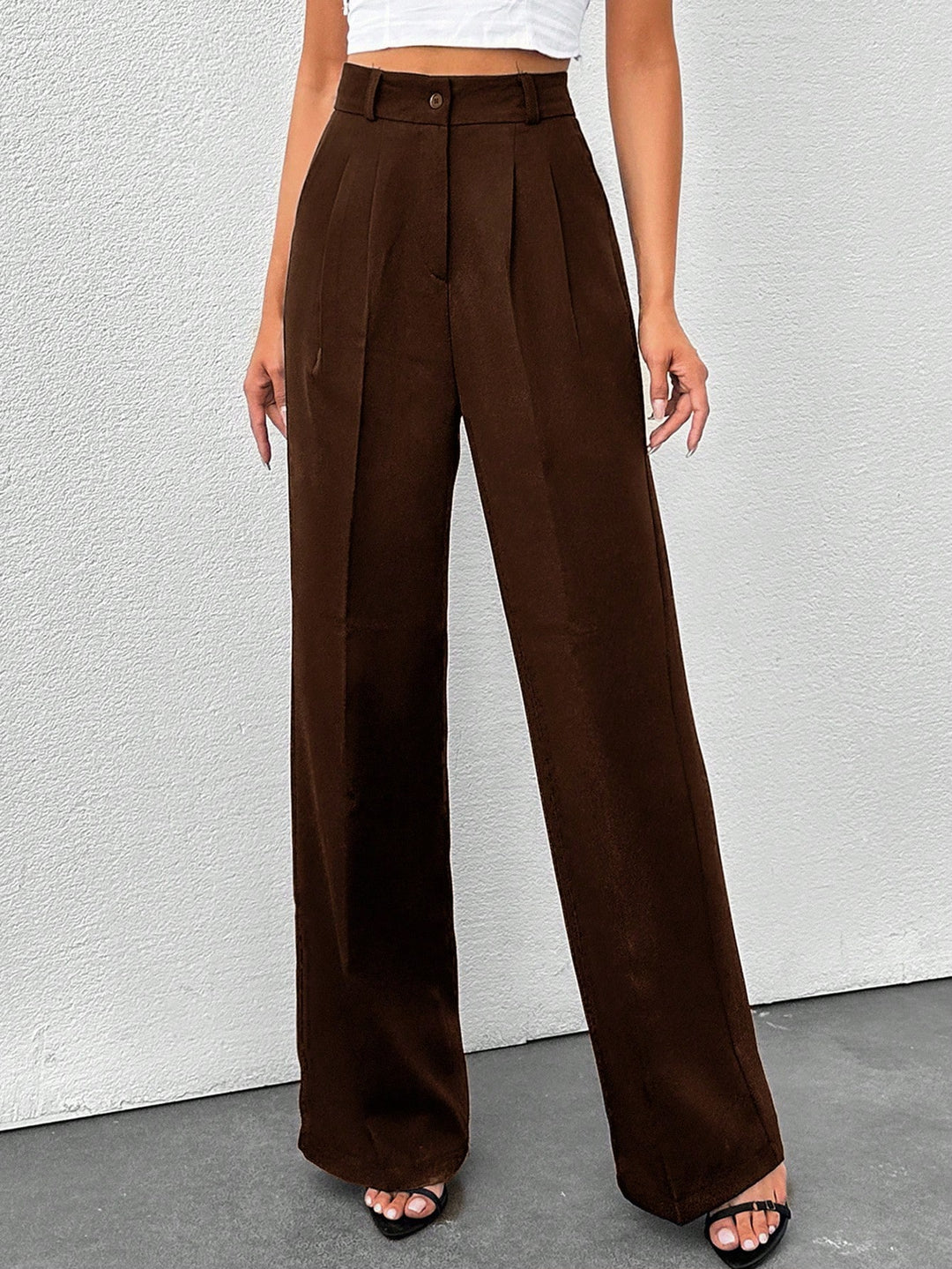 Pantaloni SHEIN, maro