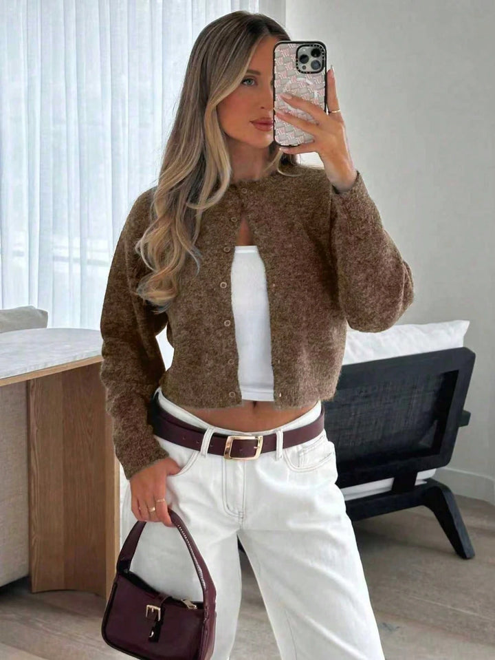 Cardigan SHEIN, maro