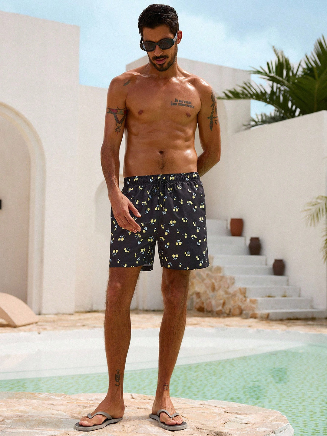 Short de plajă SHEIN, negru