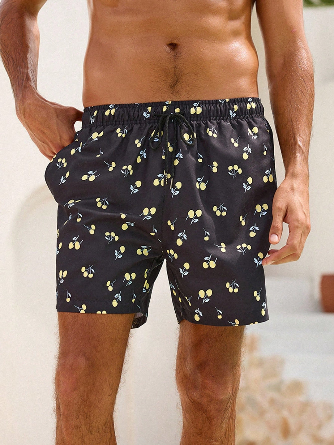 Short de plajă SHEIN, negru