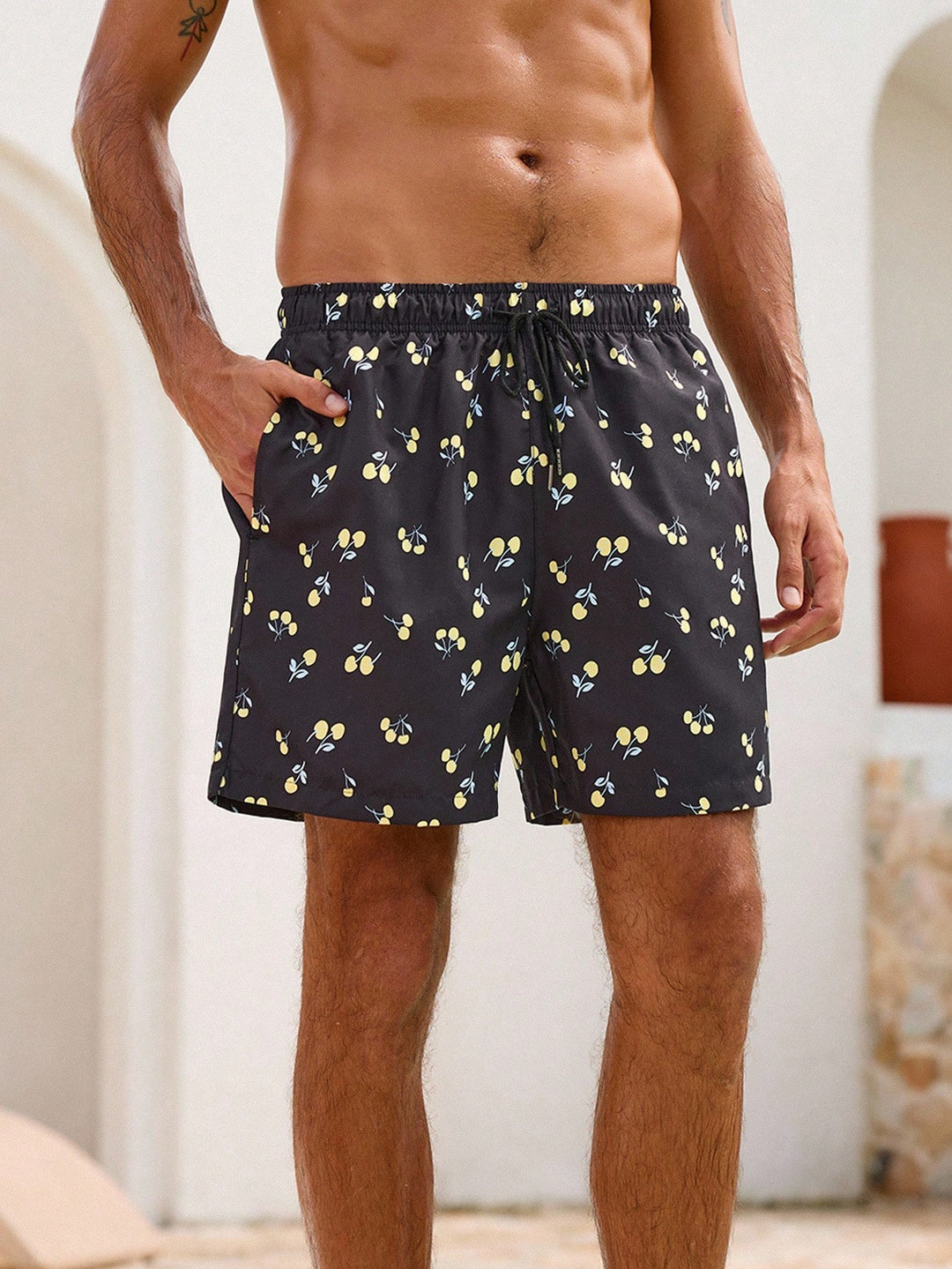 Short de plajă SHEIN, negru