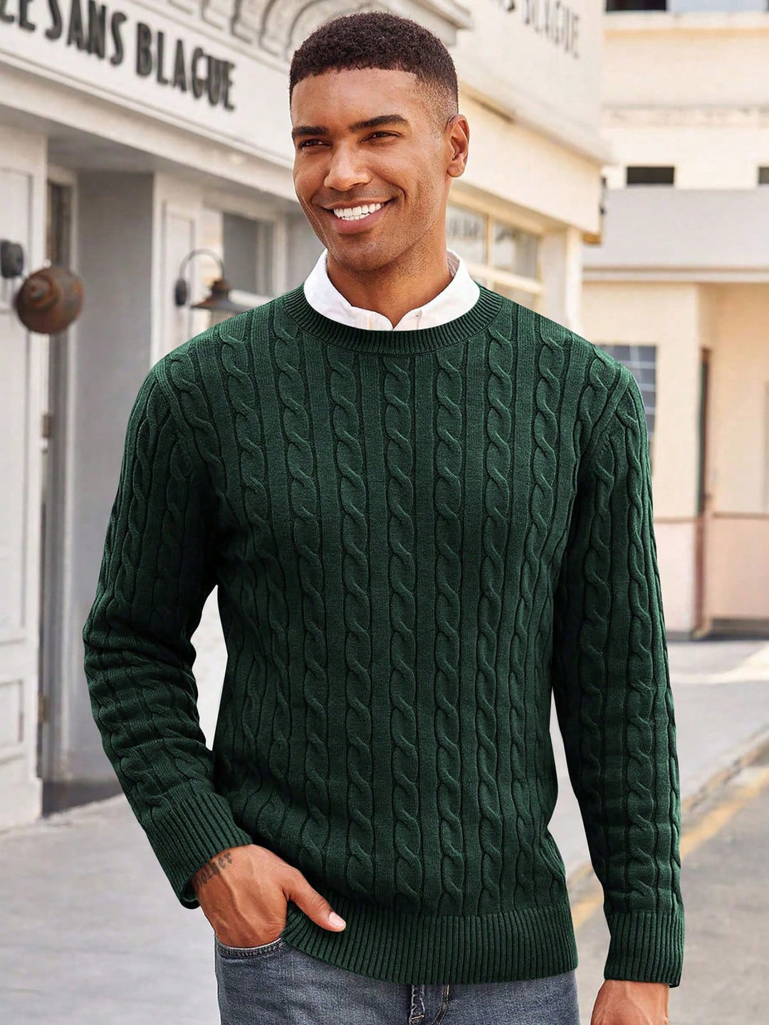 Pulover SHEIN, verde