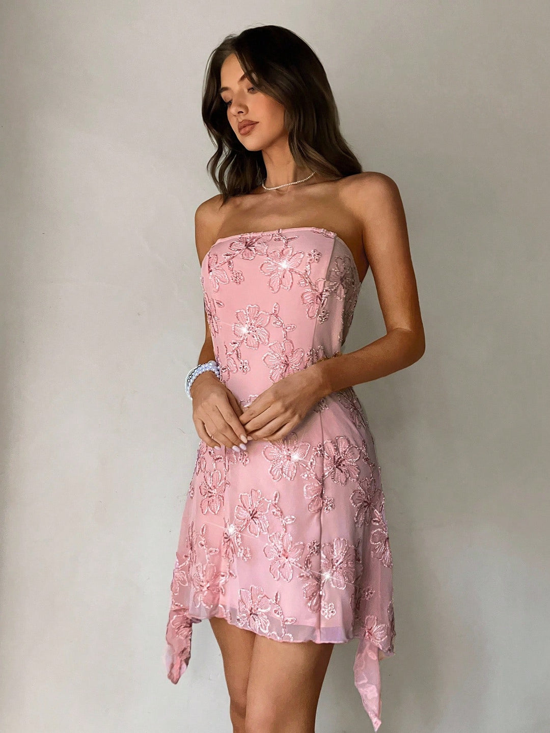 SHEIN maxi ruha, rózsaszín
