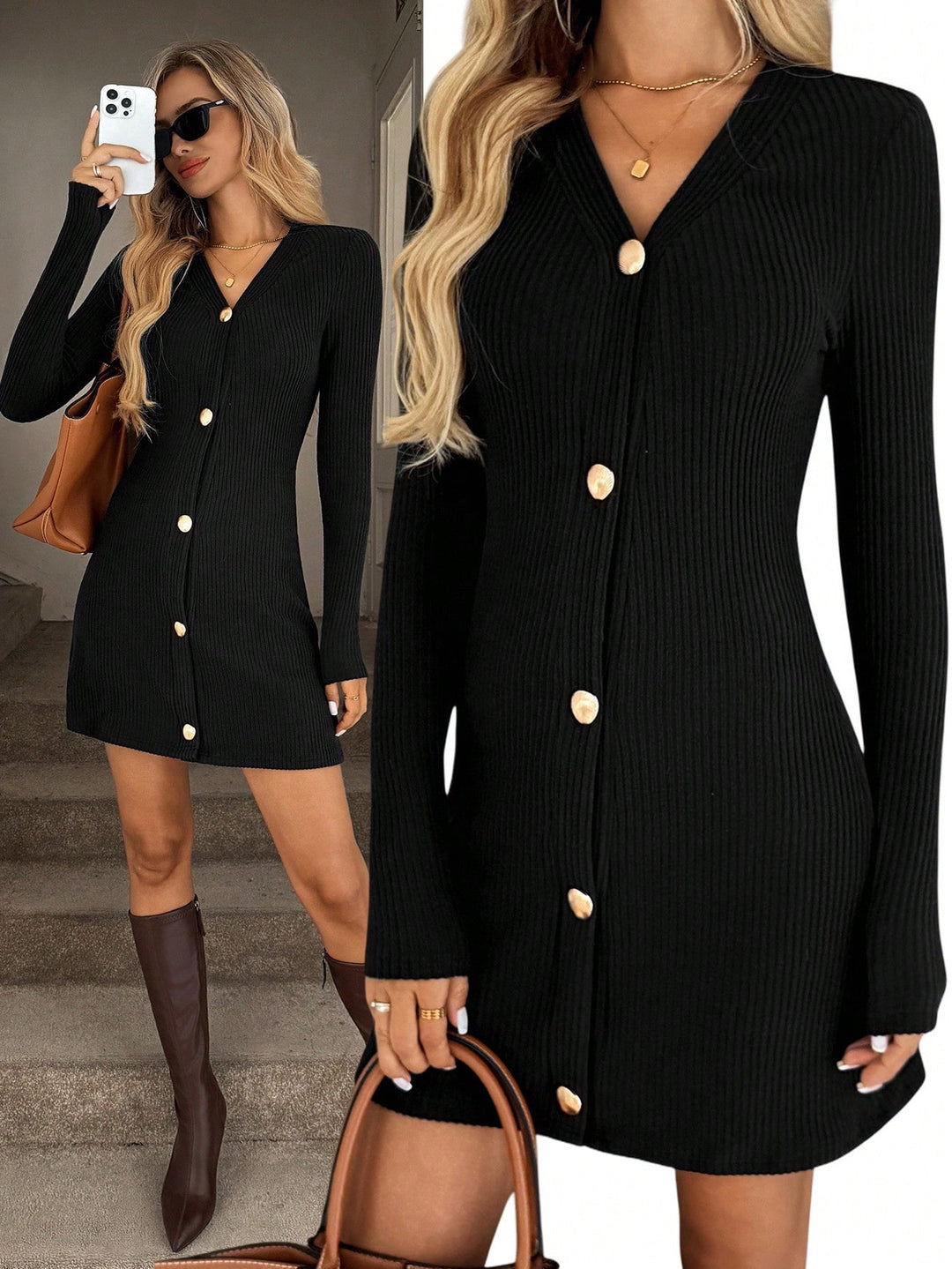 Rochie mini SHEIN, negru