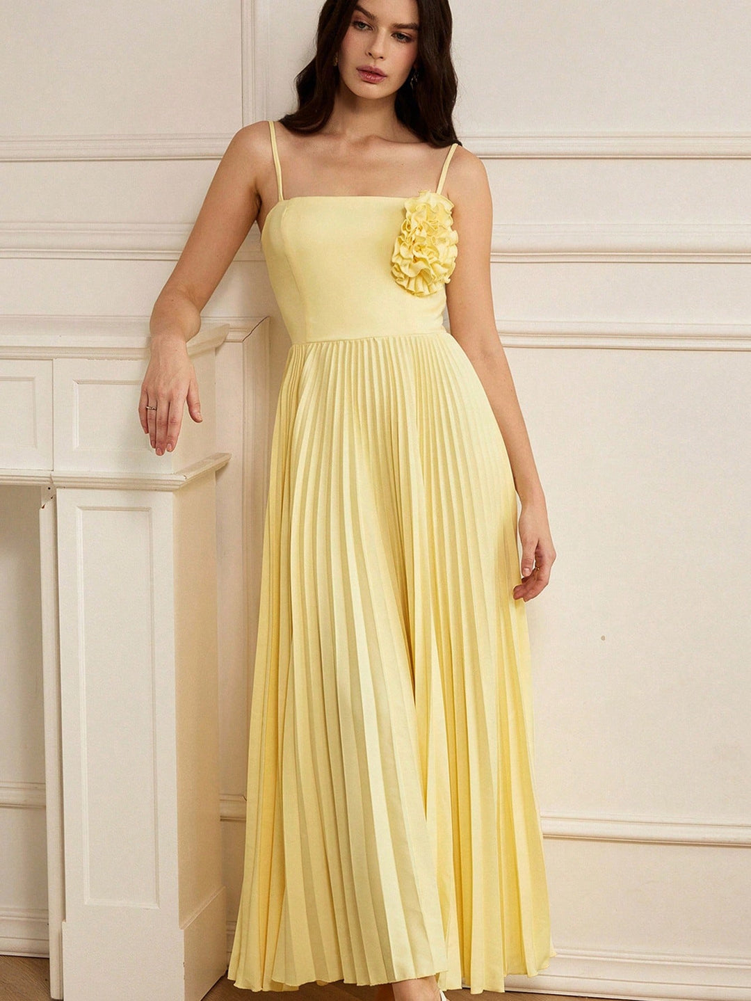 SHEIN Yellow Maxi Dress