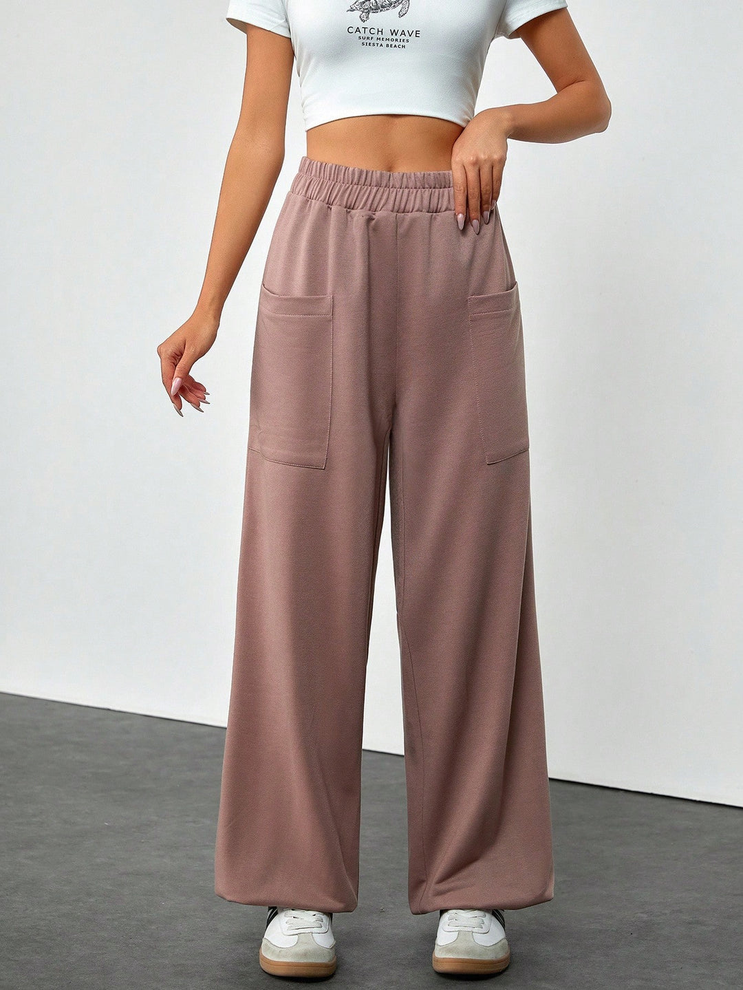 Pantaloni SHEIN, maro