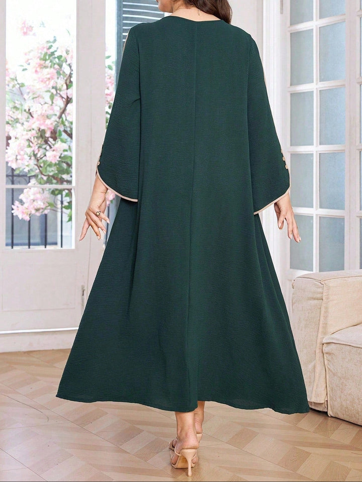 Shein Curve+ maxi ruha, zöld