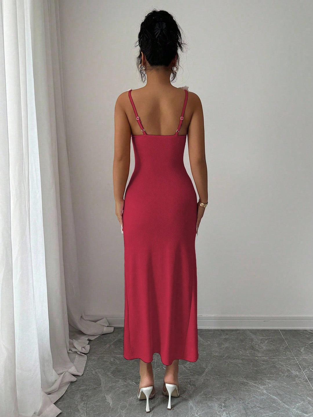 Rochie midi SHEIN, vișiniu