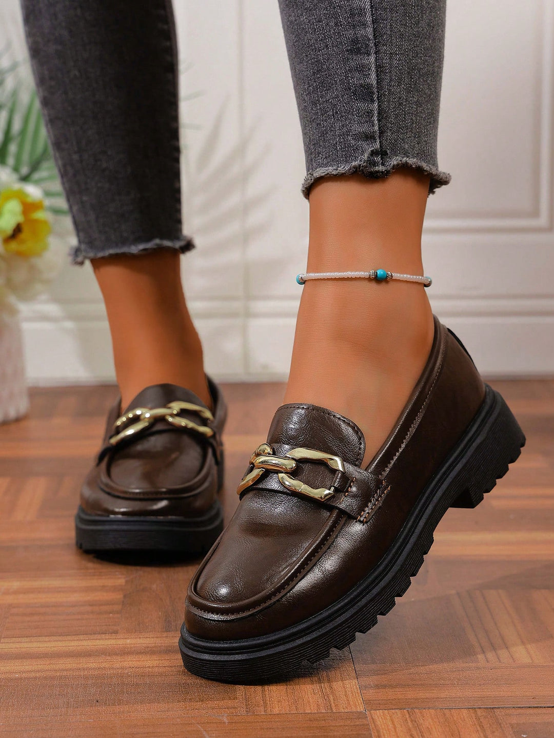 Pantofi SHEIN, maro