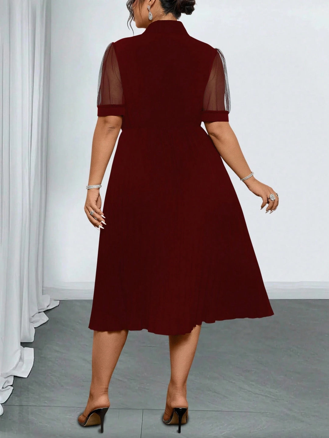 Rochie midi SHEIN, vișiniu