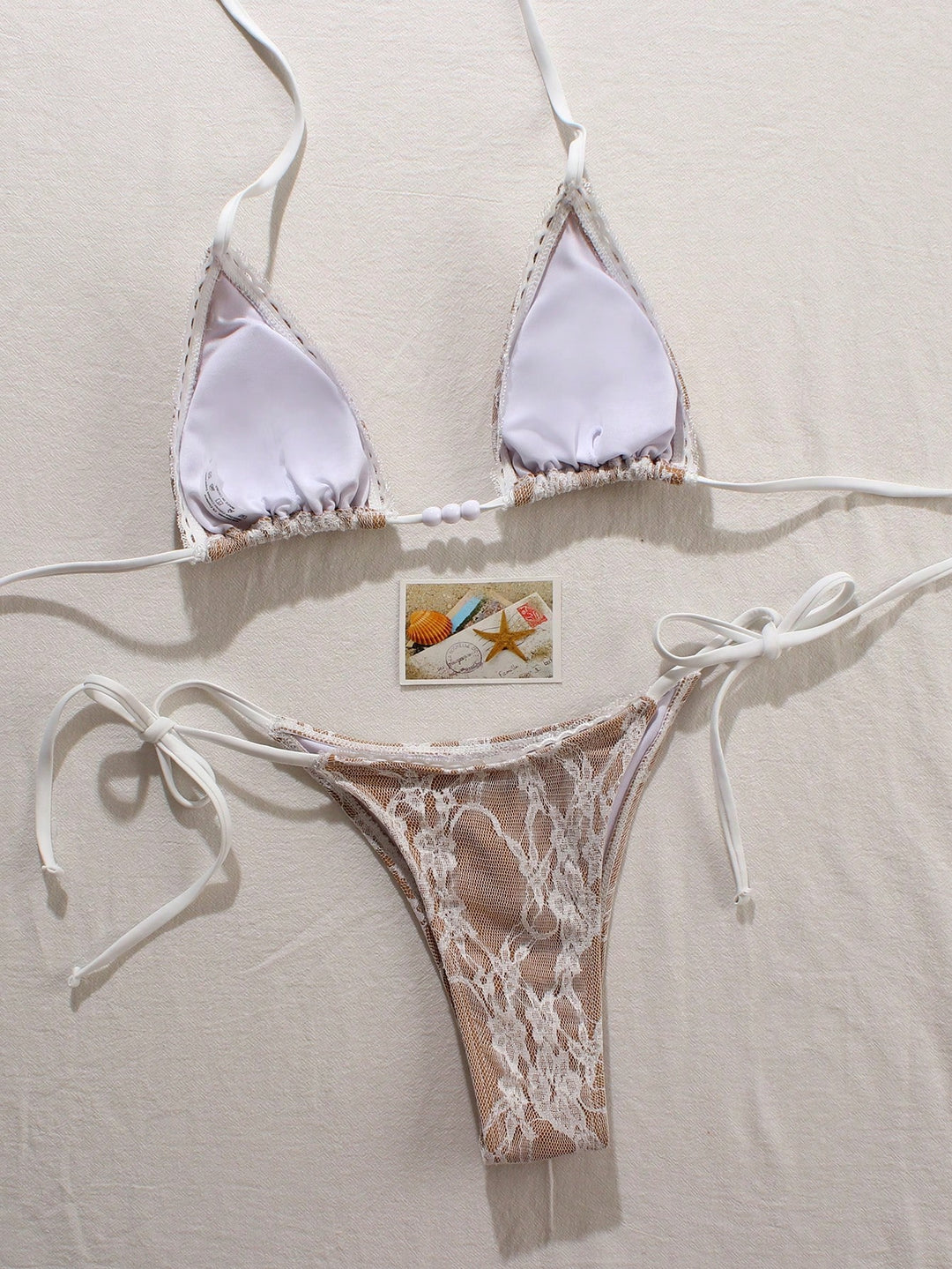 Set bikini SHEIN, alb