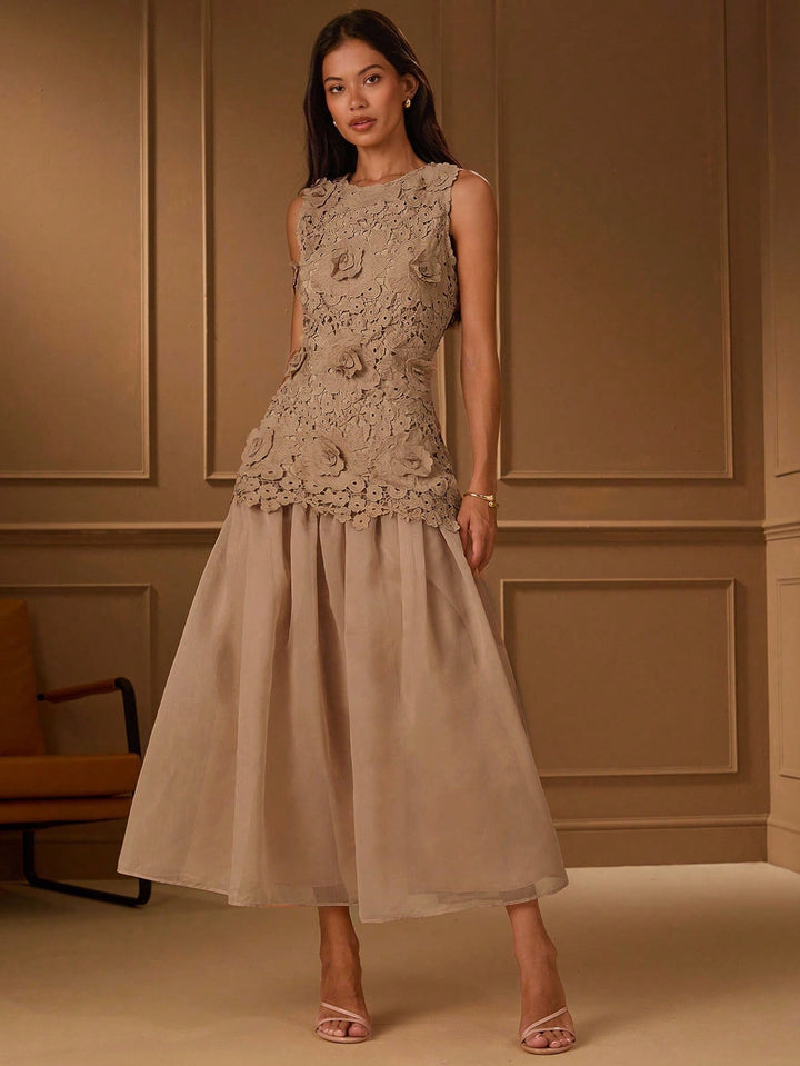 SHEIN maxi ruha, barna