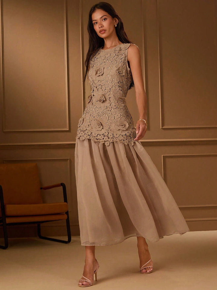 SHEIN maxi ruha, barna