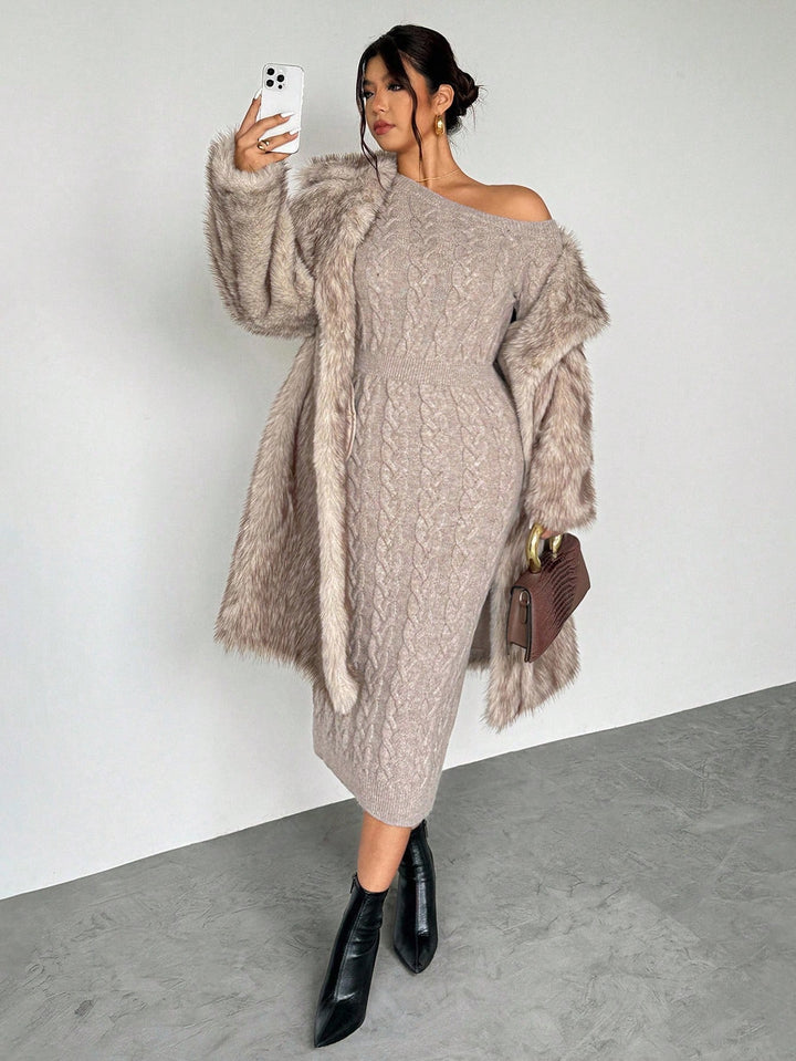Rochie SHEIN, kaki