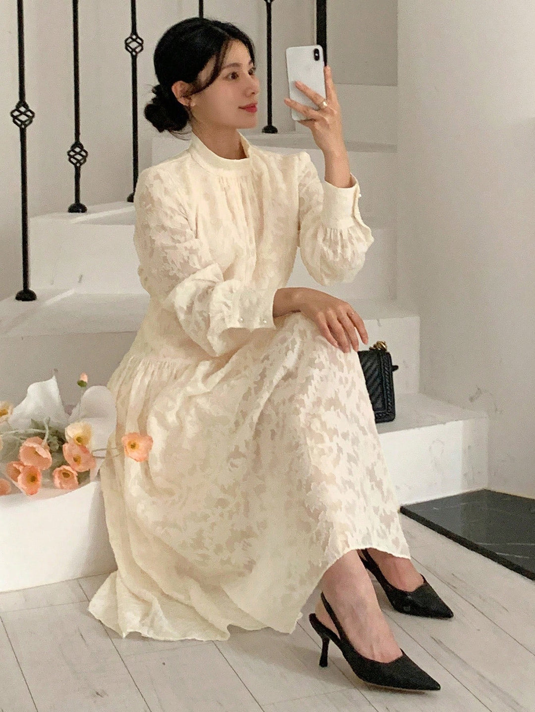 Rochie maxi SHEIN, alb