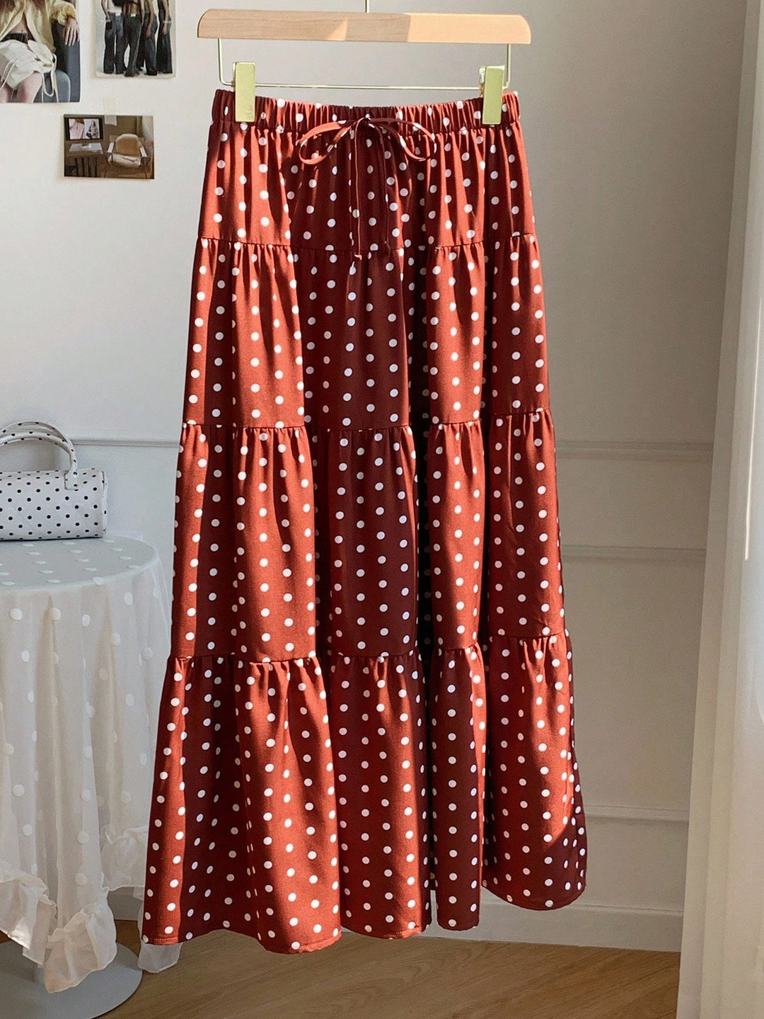 SHEIN maxi szoknya, barna