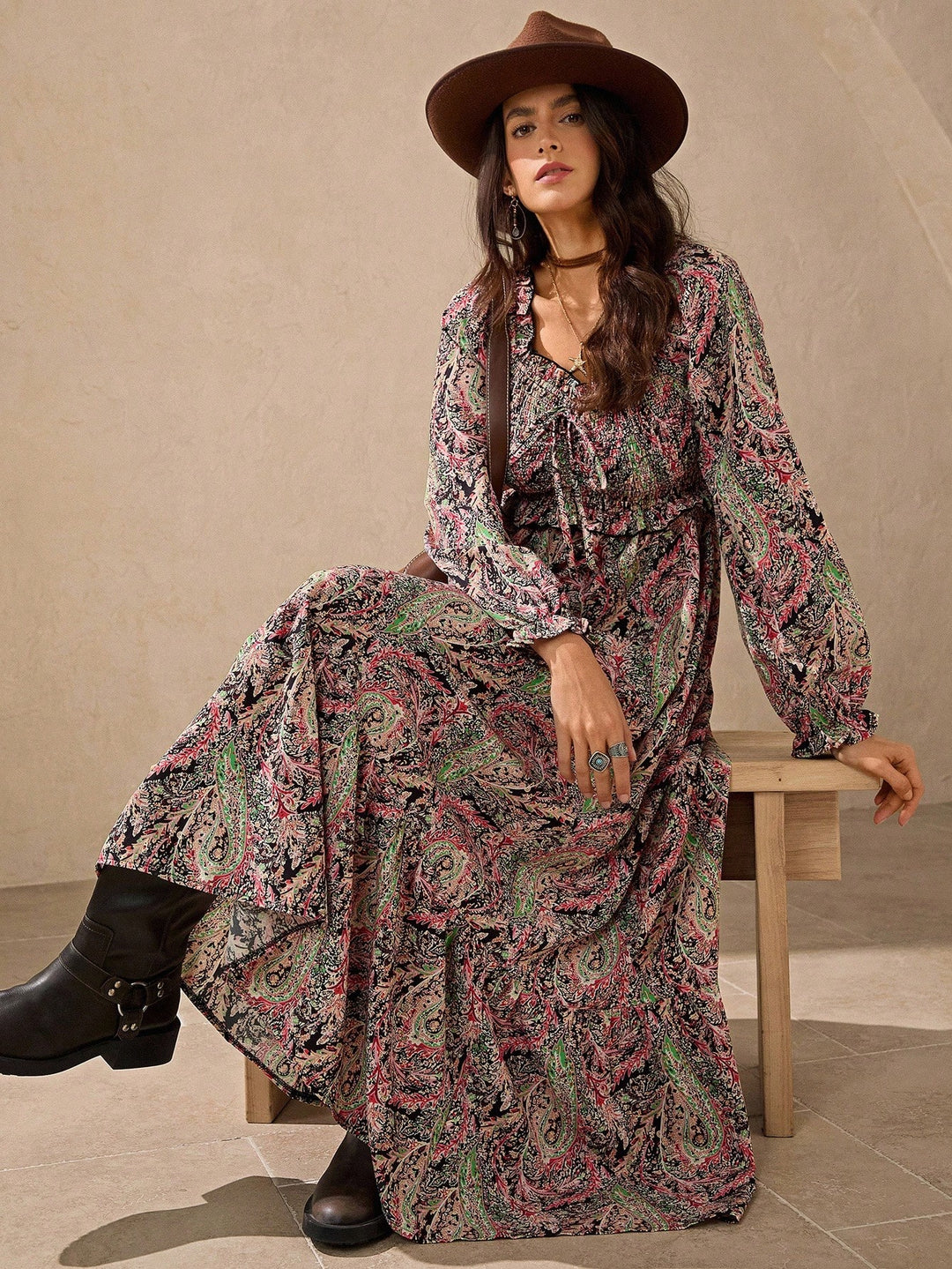 Rochie maxi SHEIN, mix culori