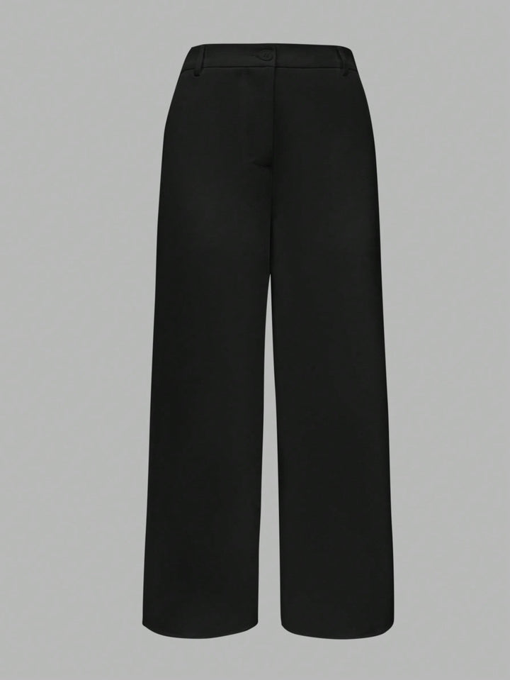 Pantalon de costum SHEIN, negru