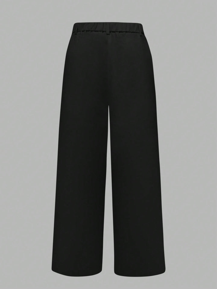 Pantalon de costum SHEIN, negru