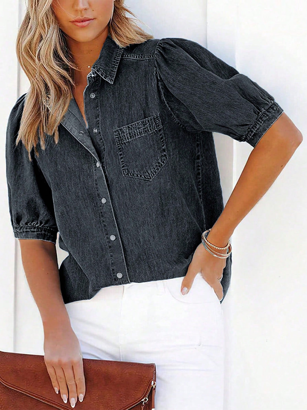 Top SHEIN, negru