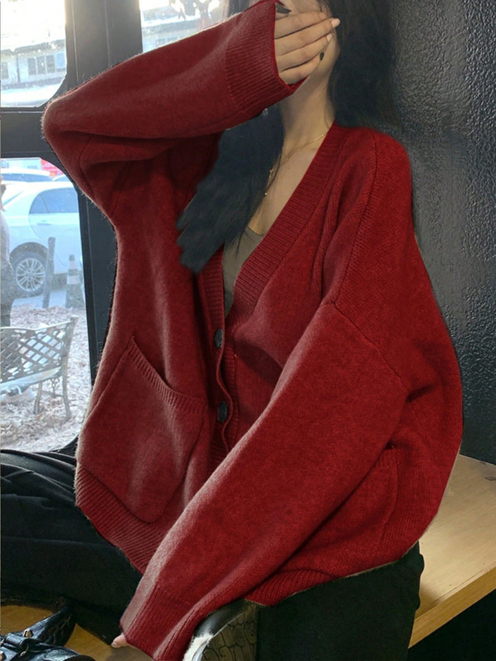 Cardigan SHEIN, vișiniu