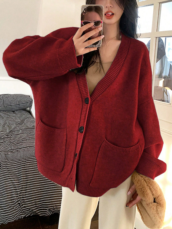 Cardigan SHEIN, vișiniu