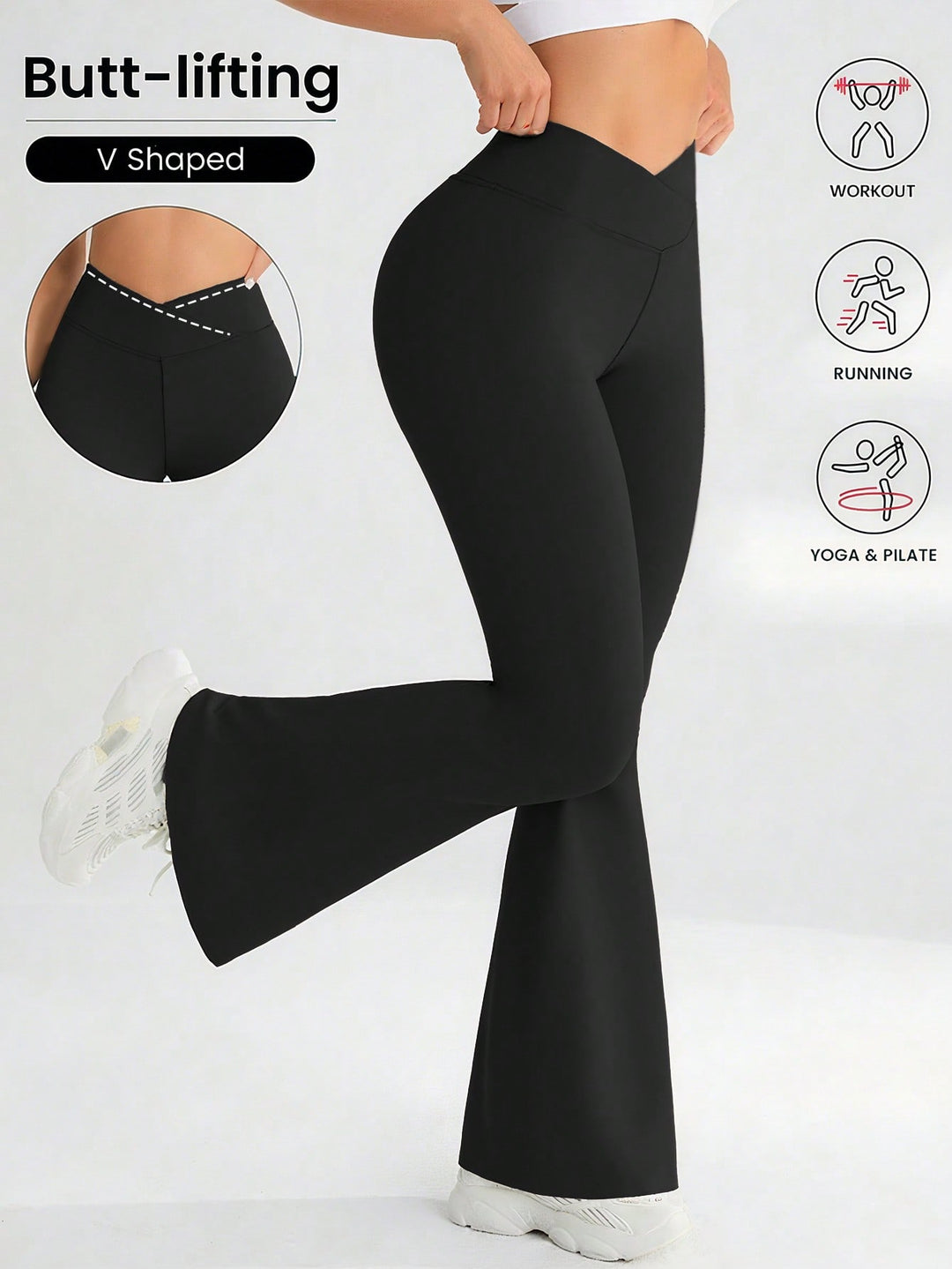 Pantaloni SHEIN, negru