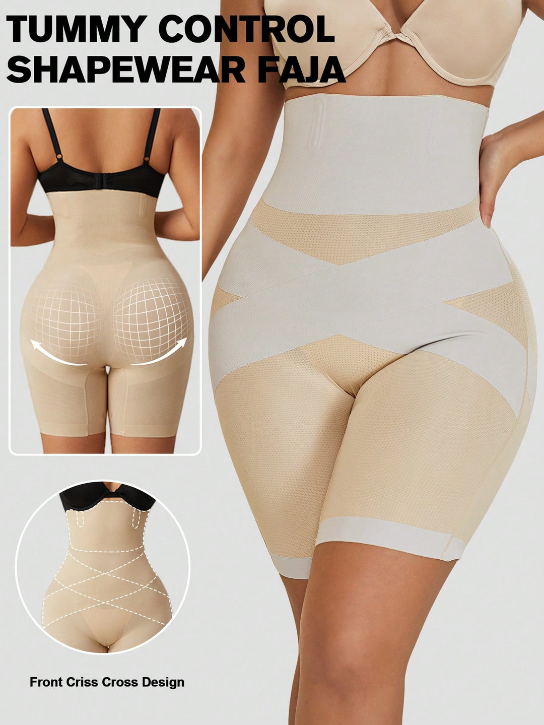 Lenjerie modelatoare SHEIN, crem