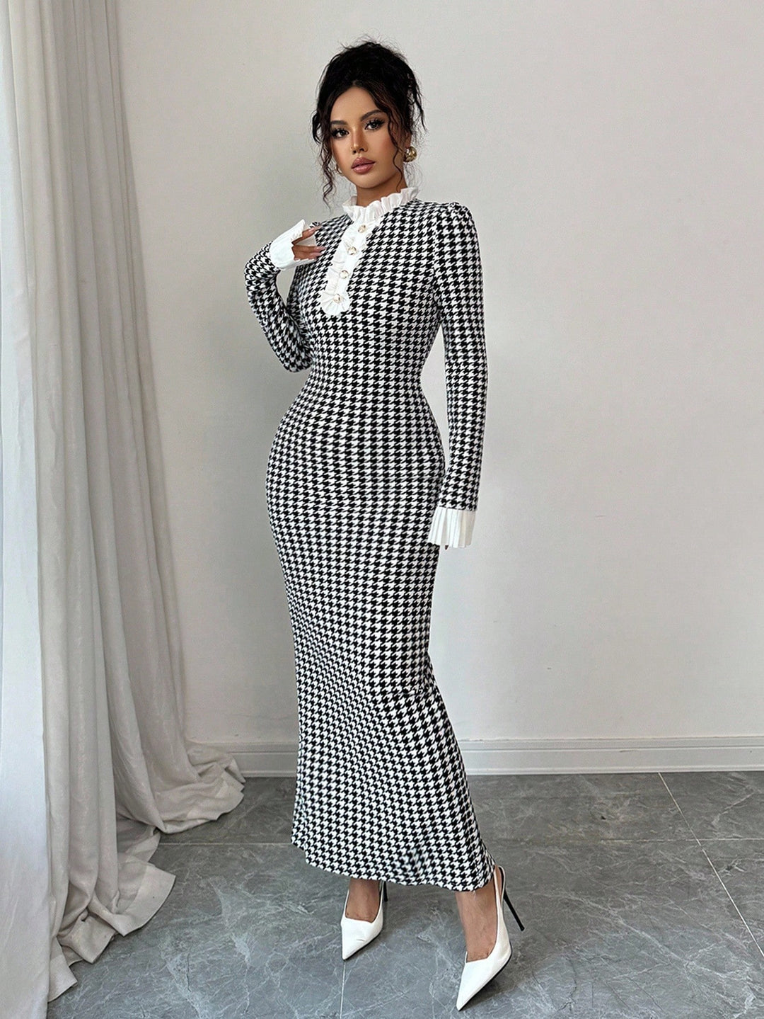 SHEIN maxi ruha, fekete