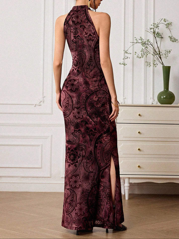 Shein maxi ruha, bordó