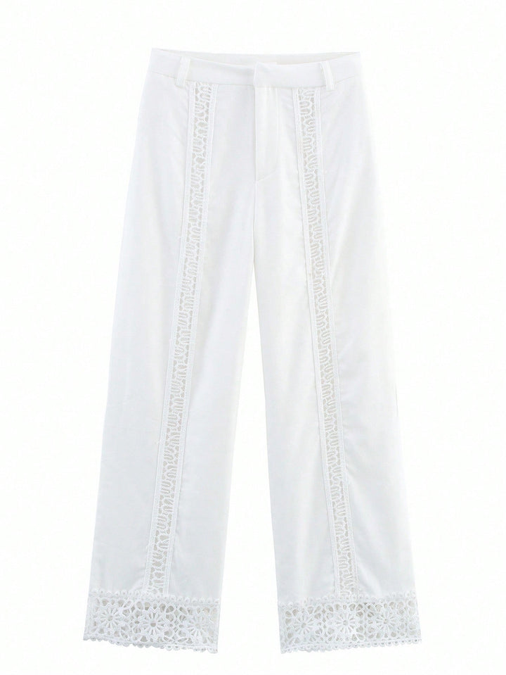 Pantaloni SHEIN, alb