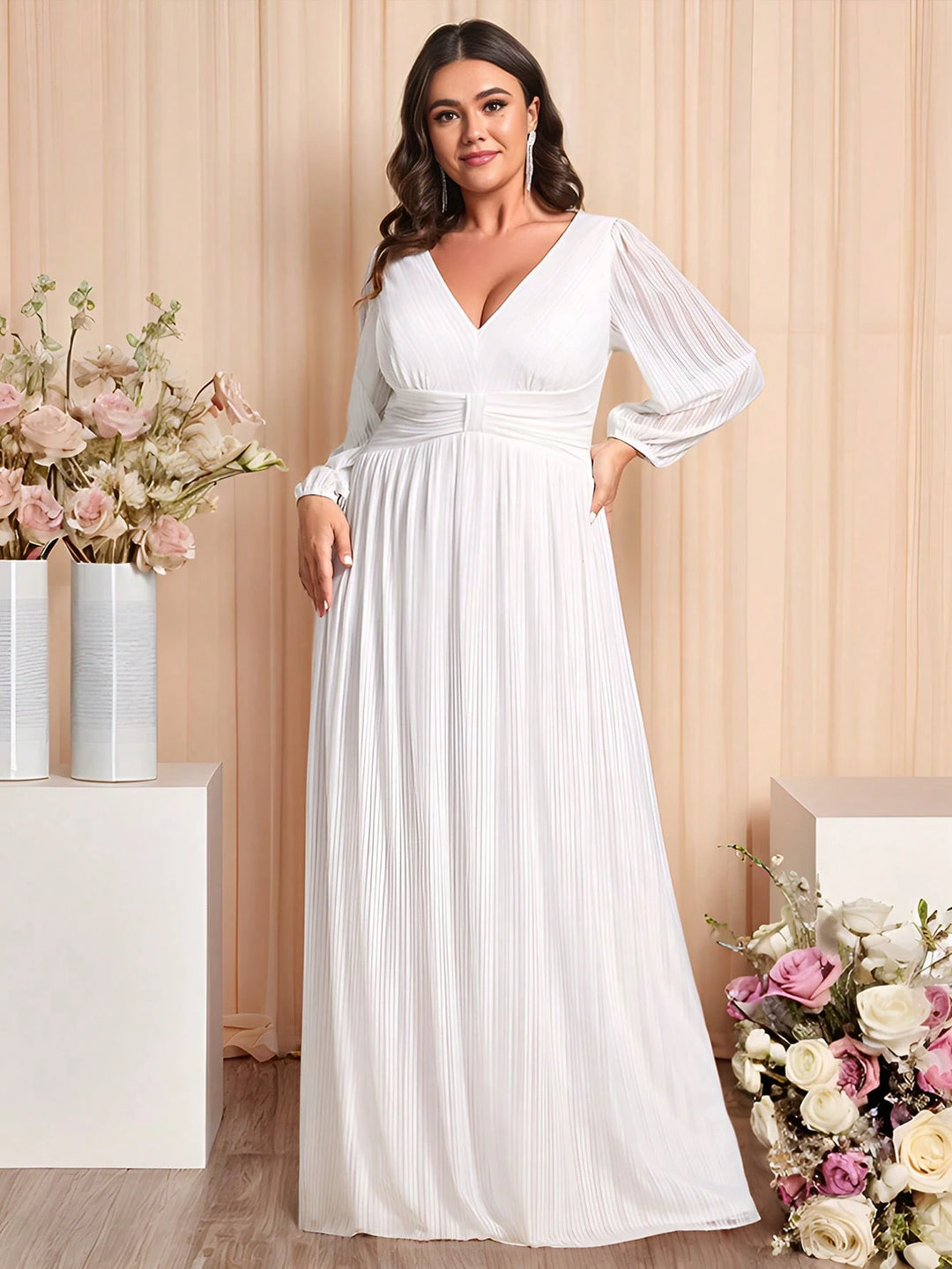 Rochie maxi SHEIN, alb