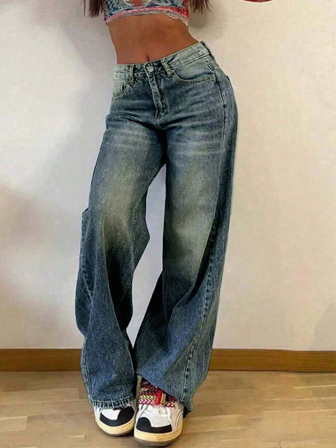 Jeans SHEIN, turcoaz