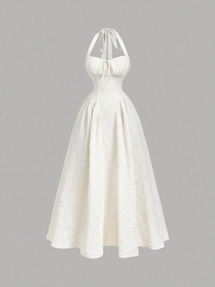 Rochie maxi SHEIN, crem